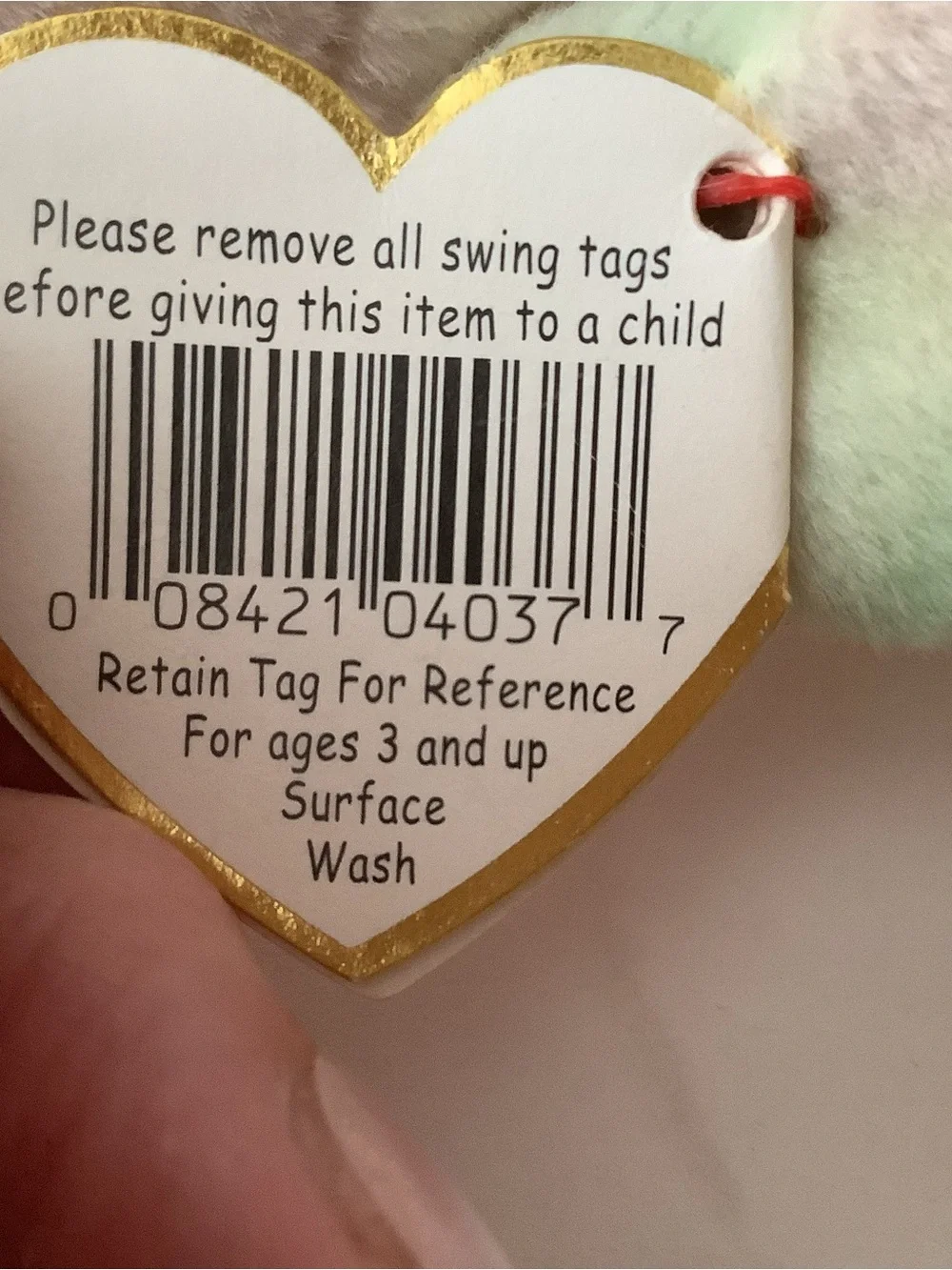 Ty beanie baby rainbow, Iggy, the Laguana chameleon lizard.
